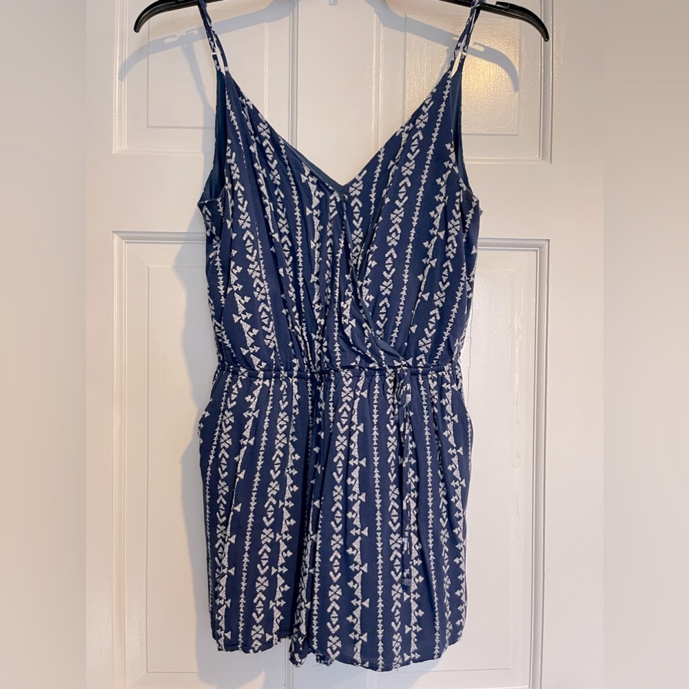 Navy blue romper, Size Large, Worn once, New condition